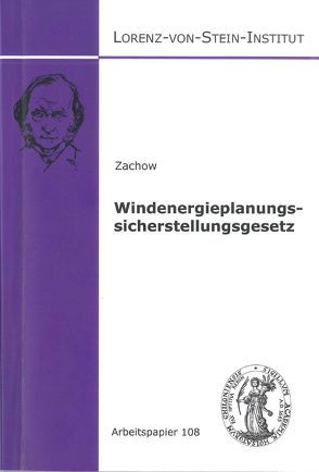 Windenergieplanungssicherstellungsgesetz von Zachow,  Mark