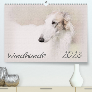 Windhunde 2023 (Premium, hochwertiger DIN A2 Wandkalender 2023, Kunstdruck in Hochglanz) von Redecker,  Andrea