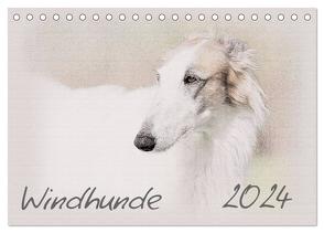 Windhunde 2024 (Tischkalender 2024 DIN A5 quer), CALVENDO Monatskalender von Redecker,  Andrea
