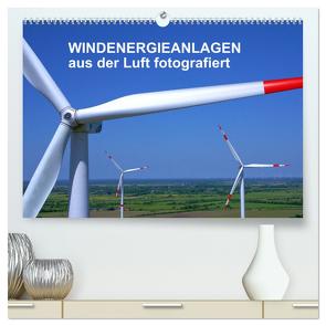 Windkraftanlagen aus der Luft fotografiert (hochwertiger Premium Wandkalender 2024 DIN A2 quer), Kunstdruck in Hochglanz von Siegert - www.batcam.de , - Tim