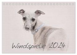 Windspiele 2024 (Tischkalender 2024 DIN A5 quer), CALVENDO Monatskalender von Redecker,  Andrea