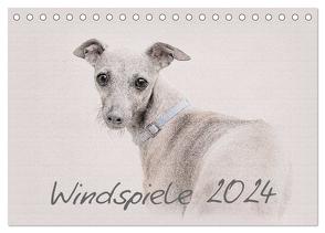 Windspiele 2024 (Tischkalender 2024 DIN A5 quer), CALVENDO Monatskalender von Redecker,  Andrea