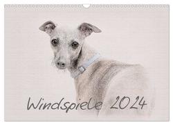 Windspiele 2024 (Wandkalender 2024 DIN A3 quer), CALVENDO Monatskalender von Redecker,  Andrea
