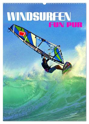 Windsurfen – Fun pur (Wandkalender 2024 DIN A2 hoch), CALVENDO Monatskalender von Utz,  Renate