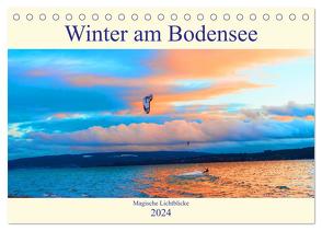 Winter am Bodensee – Magische Lichtblicke (Tischkalender 2024 DIN A5 quer), CALVENDO Monatskalender von Hess,  Andrea
