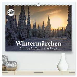 Wintermärchen. Landschaften im Schnee (hochwertiger Premium Wandkalender 2024 DIN A2 quer), Kunstdruck in Hochglanz von Stanzer,  Elisabeth