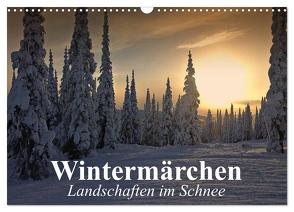 Wintermärchen Landschaften im Schnee (Wandkalender 2024 DIN A3 quer), CALVENDO Monatskalender von Stanzer,  Elisabeth