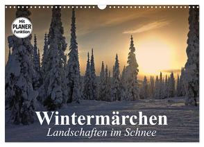 Wintermärchen. Landschaften im Schnee (Wandkalender 2024 DIN A3 quer), CALVENDO Monatskalender von Stanzer,  Elisabeth