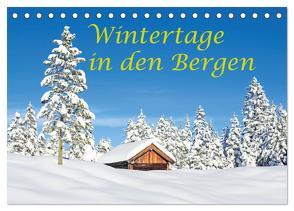 Wintertage in den Bergen (Tischkalender 2024 DIN A5 quer), CALVENDO Monatskalender von Scholz,  Klaus