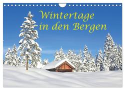 Wintertage in den Bergen (Wandkalender 2024 DIN A4 quer), CALVENDO Monatskalender von Scholz,  Klaus