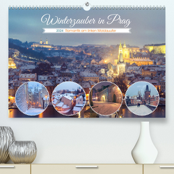 Winterzauber in Prag (Premium, hochwertiger DIN A2 Wandkalender 2024, Kunstdruck in Hochglanz) von Drachenkind-Fotografie