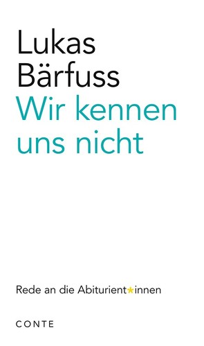 Wir kennen uns nicht von Bärfuss,  Lukas