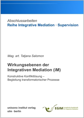 Wirkungsebenen der Integrativen Mediation (iM) von Mag. art. Salomon,  Tatjana