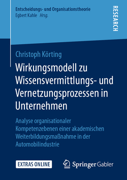 Wirkungsmodell zu Wissensvermittlungs- und Vernetzungsprozessen in Unternehmen von Körting,  Christoph