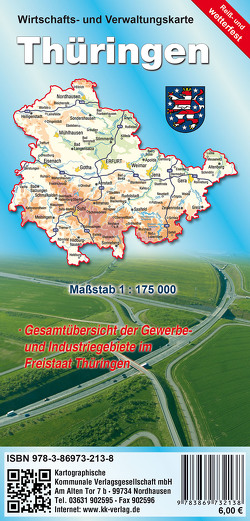 Wirtschafts- und Verwaltungskarte Thüringen