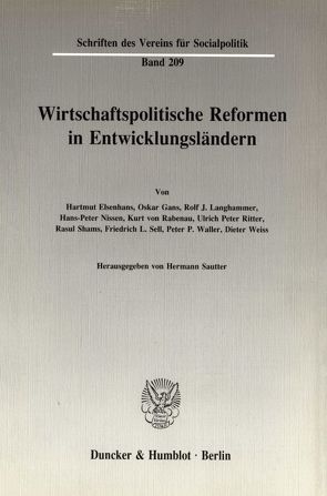 Wirtschaftspolitische Reformen in Entwicklungsländern. von Sautter,  Hermann