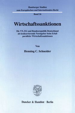 Wirtschaftssanktionen. von Schneider,  Henning C.