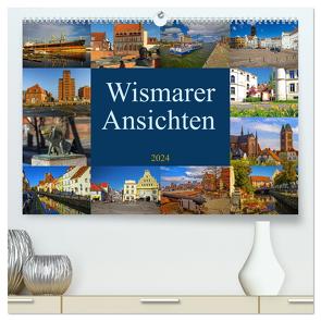 Wismarer Ansichten 2024 (hochwertiger Premium Wandkalender 2024 DIN A2 quer), Kunstdruck in Hochglanz von Felix,  Holger