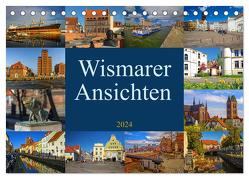 Wismarer Ansichten 2024 (Tischkalender 2024 DIN A5 quer), CALVENDO Monatskalender von Felix,  Holger