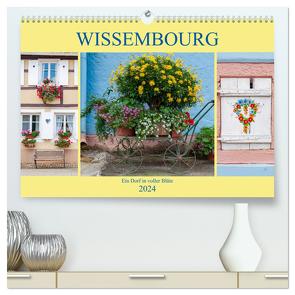 Wissembourg – Blumen und Kanäle (hochwertiger Premium Wandkalender 2024 DIN A2 quer), Kunstdruck in Hochglanz von Tortora,  Alessandro