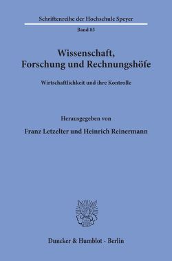Wissenschaft, Forschung und Rechnungshöfe. von Letzelter,  Franz, Reinermann,  Heinrich