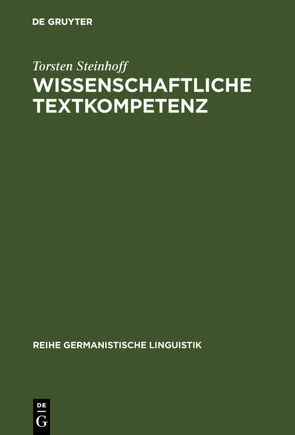 Wissenschaftliche Textkompetenz von Steinhoff,  Torsten