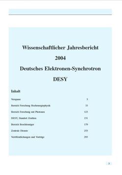 Wissenschaftlicher Jahresbericht 2004 DESY