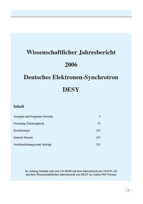 Wissenschaftlicher Jahresbericht DESY 2006
