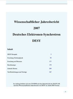 Wissenschaftlicher Jahresbericht DESY 2007