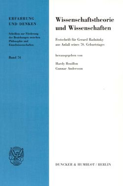 Wissenschaftstheorie und Wissenschaften. von Andersson,  Gunnar, Bouillon,  Hardy