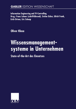 Wissensmanagementsysteme in Unternehmen von Klosa,  Oliver