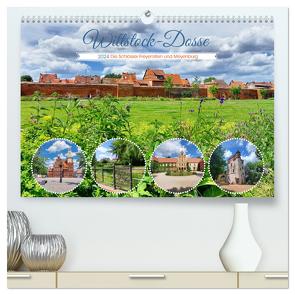 Wittstock-Dosse – Die Schlösser Freyenstein und Meyenburg (hochwertiger Premium Wandkalender 2024 DIN A2 quer), Kunstdruck in Hochglanz von Kruse,  Gisela
