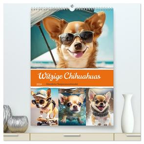 Witzige Chihuahuas. Glückliche Temperamentbündel (hochwertiger Premium Wandkalender 2024 DIN A2 hoch), Kunstdruck in Hochglanz von Hurley,  Rose