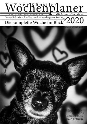 Wochen Planer 2020 mit Monatsübersicht – Künstleredition mit Hundefoto für jede Woche von Dancke,  Hajo