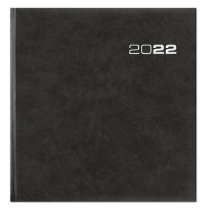 Wochenbuch Sekretär 2022 – Bürokalender 20×21 cm – Farbe: anthrazit – 1 Woche auf 2 Seiten – mit Eckperforation – Buchkalender – 786-0021