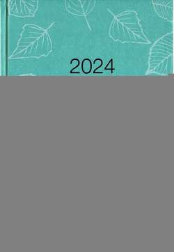 Wochenbuch türkis 2024 – Bürokalender 14,6×21 cm – 1 Woche auf 2 Seiten – 128 Seiten – mit Eckperforation – Notizbuch – Blauer Engel – 766-0717