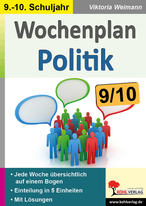 Wochenplan Politik / Klasse 9-10 von Weimann,  Viktoria