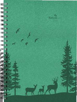Wochenplaner Nature Line Forest 2024 – Taschen-Kalender A5 – 1 Woche 2 Seiten – Ringbindung – 128 Seiten – Umwelt-Kalender – mit Hardcover – Alpha Edition