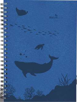 Wochenplaner Nature Line Ocean 2024 – Taschen-Kalender A5 – 1 Woche 2 Seiten – Ringbindung – 128 Seiten – Umwelt-Kalender – mit Hardcover – Alpha Edition