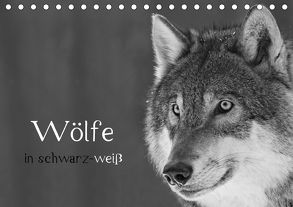Wölfe in schwarz-weiß (Tischkalender 2018 DIN A5 quer) von Heufelder,  Steffi