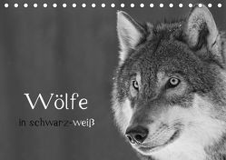 Wölfe in schwarz-weiß (Tischkalender 2019 DIN A5 quer) von Heufelder,  Steffi