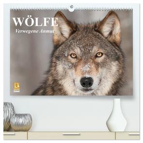 Wölfe. Verwegene Anmut (hochwertiger Premium Wandkalender 2024 DIN A2 quer), Kunstdruck in Hochglanz von Stanzer,  Elisabeth