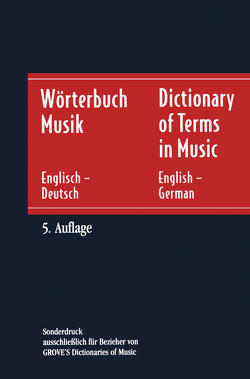 Wörterbuch Musik / Dictionary of Terms in Music von Leuchtmann,  Horst