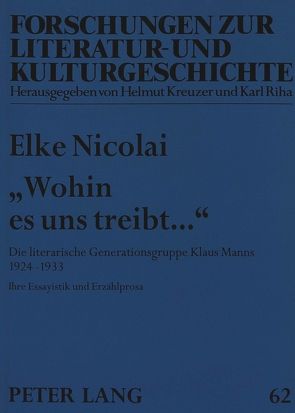 «Wohin es uns treibt…» von Nicolai,  Elke