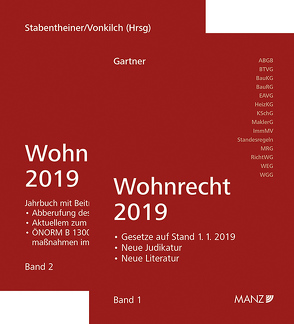 Wohnrecht 2019 Band 1 + Band 2 von Gartner,  Herbert, Stabentheiner,  Johannes, Vonkilch,  Andreas