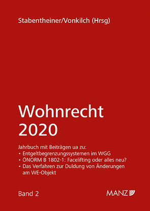 Wohnrecht 2020 von Stabentheiner,  Johannes, Vonkilch,  Andreas