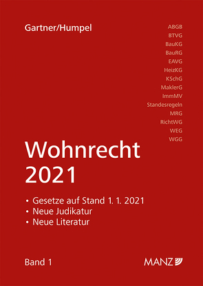 Wohnrecht 2021 von Gartner,  Herbert, Humpel,  Nikolaus
