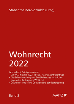 Wohnrecht 2022 von Stabentheiner,  Johannes, Vonkilch,  Andreas