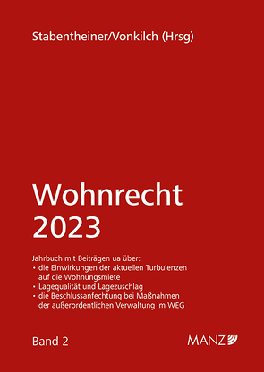 Wohnrecht 2023 von Stabentheiner,  Johannes, Vonkilch,  Andreas