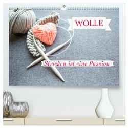 WOLLE Stricken ist eine Passion (hochwertiger Premium Wandkalender 2024 DIN A2 quer), Kunstdruck in Hochglanz von Michel,  Susan